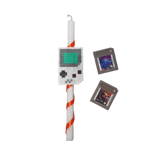 Λαμπάδα με ρίγα - Game Boy (Χειροποίητη)