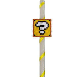 Λαμπάδα με ρίγα - Κυβάκι από το Super Mario χειροποίητο pixel art