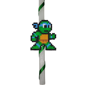 Λαμπάδα με Χελωνονιντζάκι Leonardo χειροποίητο pixel art