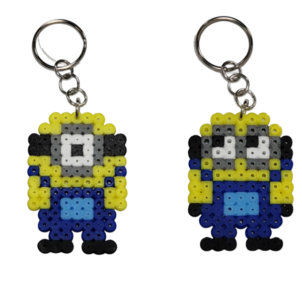 Μπρελόκ Minions pixel art χειροποίητα