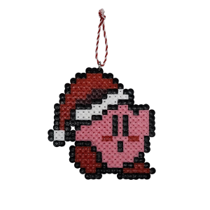 Χριστουγεννιάτικo στολίδι Kirby- Kirby's Dream Land χειροποίητο pixel art